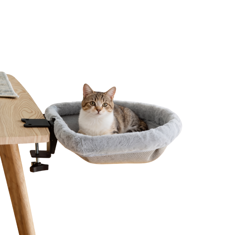 Cama de mesa para gatos, dobrável com um clique