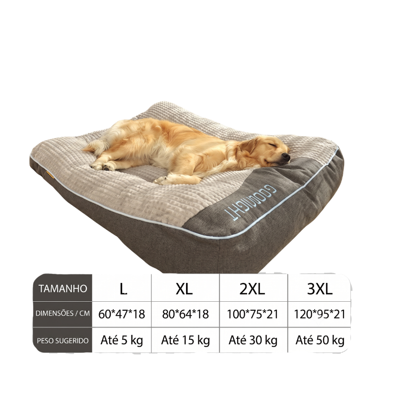 Cama esteira grande cão quente