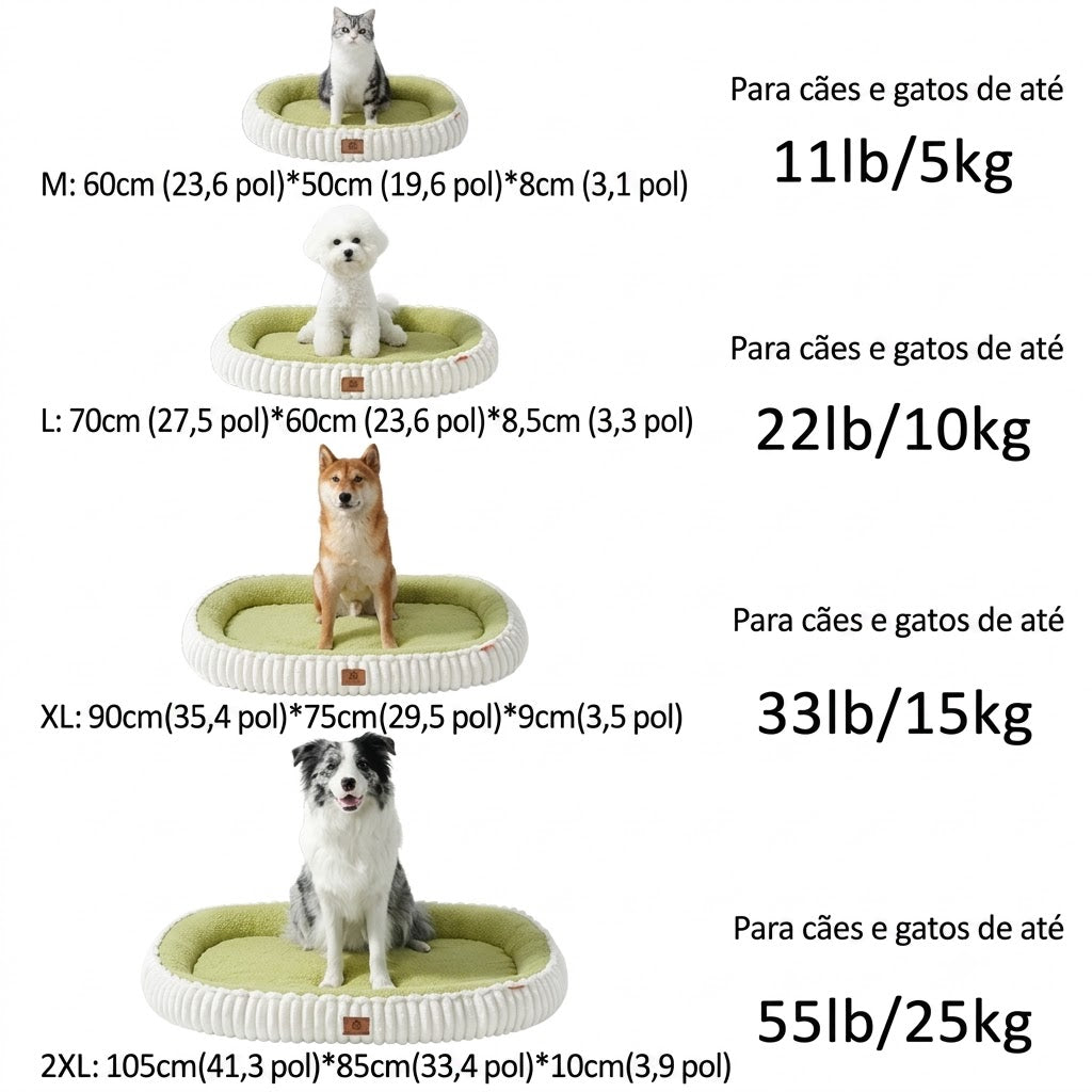 Cama ortopédica de inverno para cães