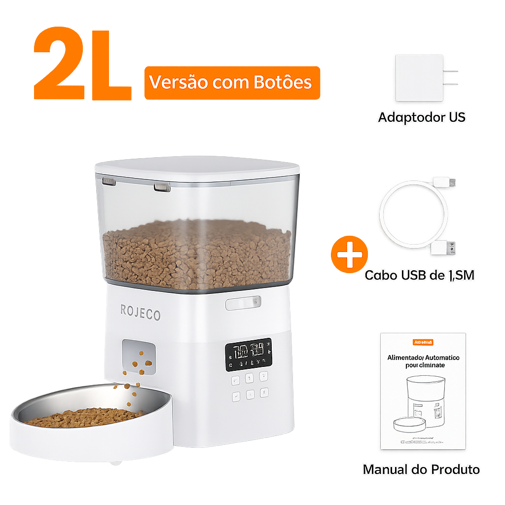 Dispensador automático de comida para gatos