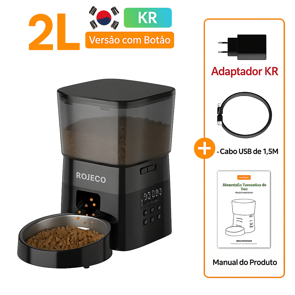 Dispensador automático de comida para gatos