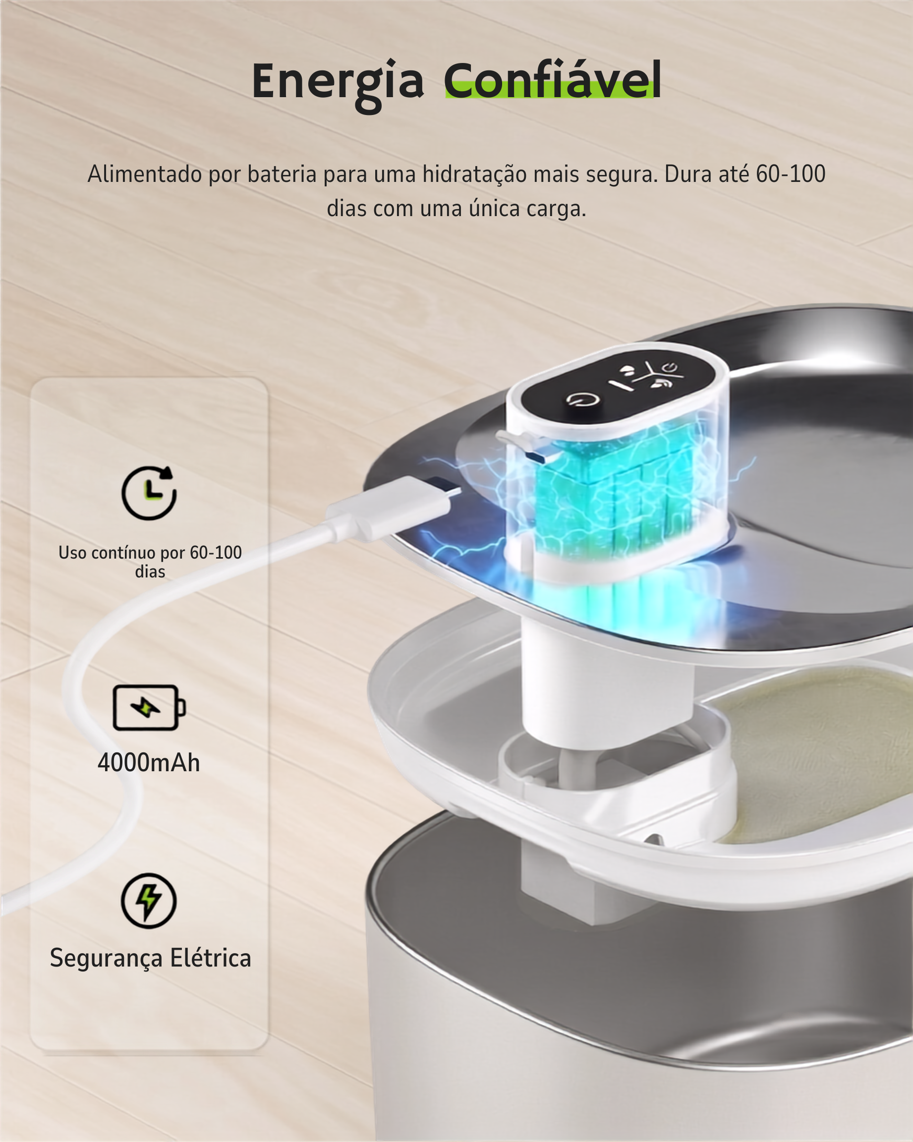 Bebedor de água sensor automático para pets
