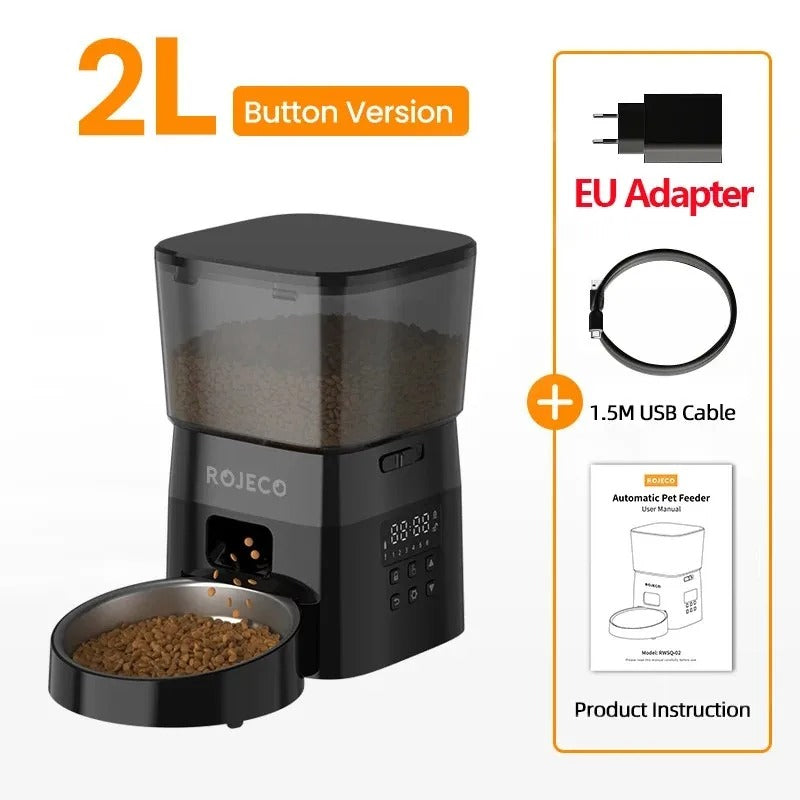Dispensador automático de comida para gatos
